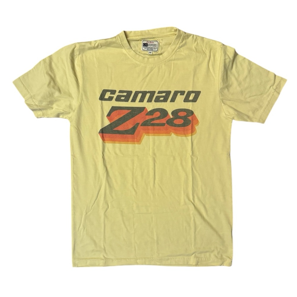 Yellow GM Graphic T-Shirt. Camaro Z28.